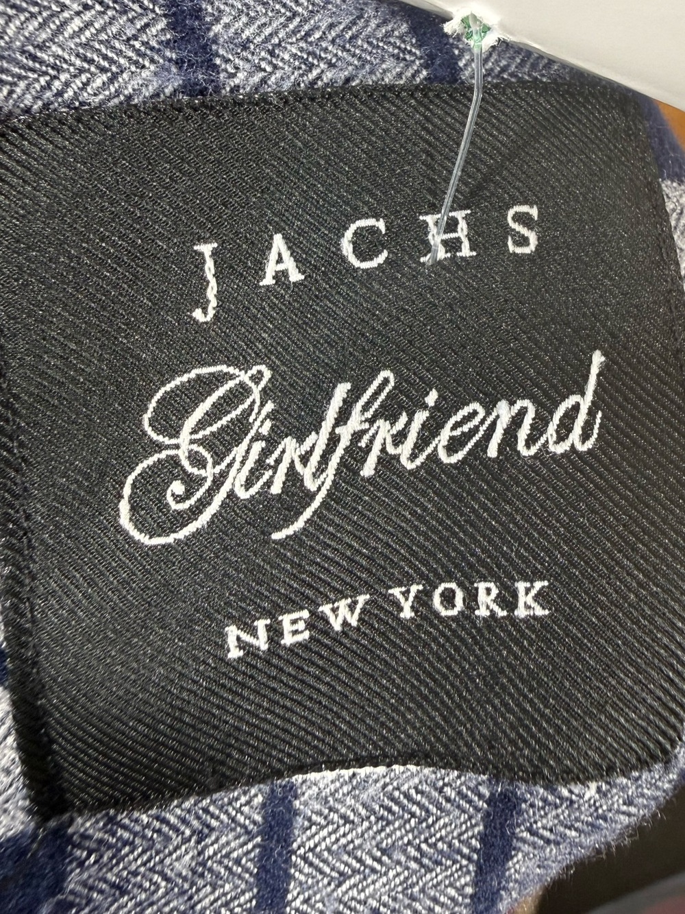 JACHS Girlfriend Navy, White & Red Plaid Sleeveless Button-Down Shirt - Picture 2 of 4